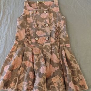 Alice Cornell herringbone floral jumper dress